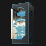 Turbowuchs 70x70x160cm 1680D Diamant Mylar Gewebe Grow Zelt