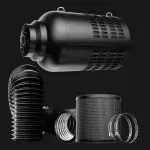 Turbowuchs Intelligent 2-in-1 Aktivkohlefilter Inline-Lüftersystem (Größe M) Steuerung per Smart Controller App